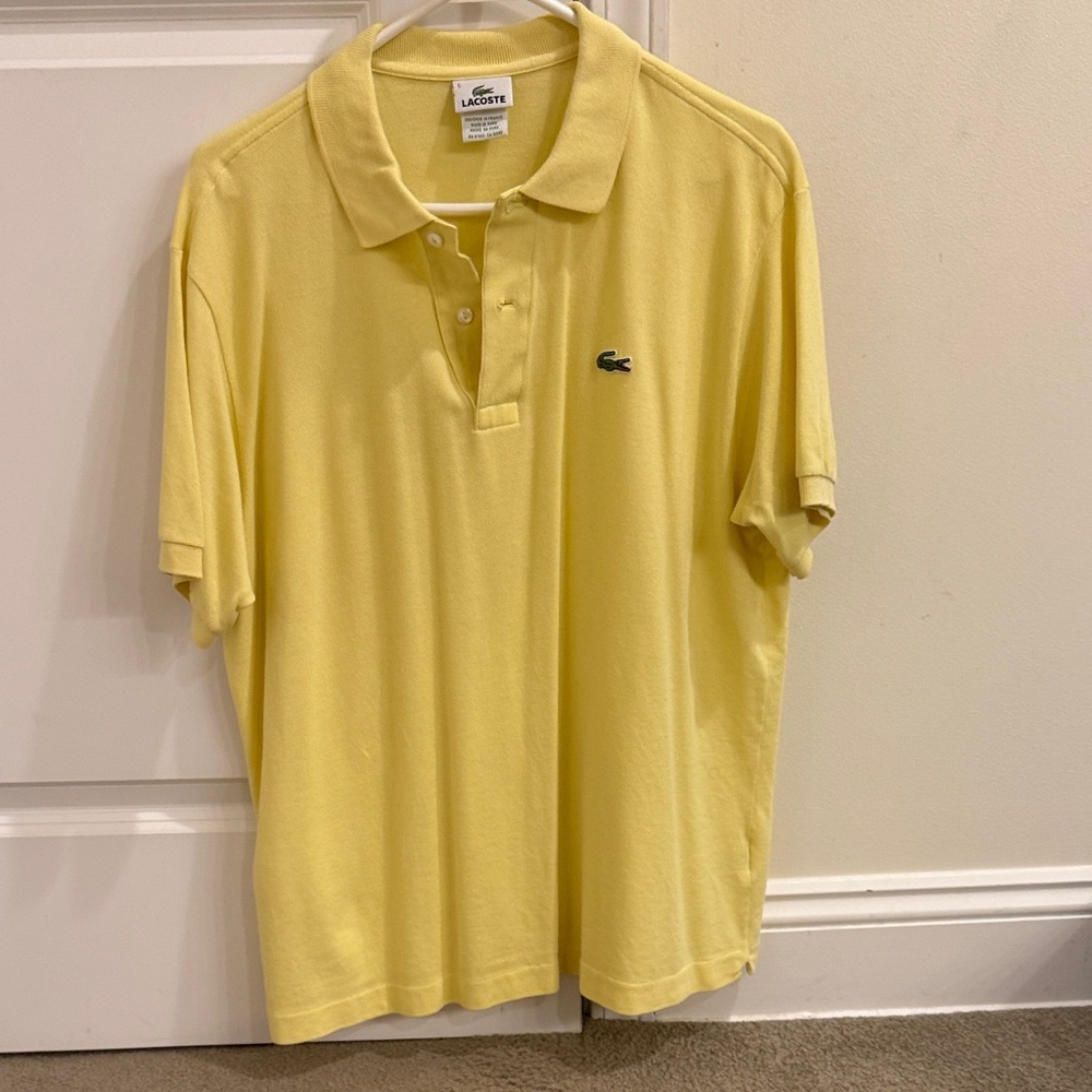 Lacoste Men's Polo Shirt in Soft Yellow